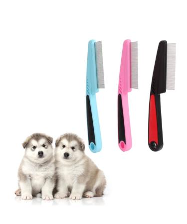 KXUSW flea comb dogs flea comb for cats lice comb flea comb 3-part set professional and durable remove fleas and hair keep pets clean