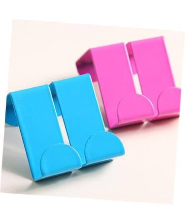 BRIGHTFUFU 4 Pcs Towel Rack Stainless Steel Hook Key Hanger Clothing Hanger Coat Hanger Pack Dual Purpose 4pcs Blue - Buy Online on SooperMarket.com