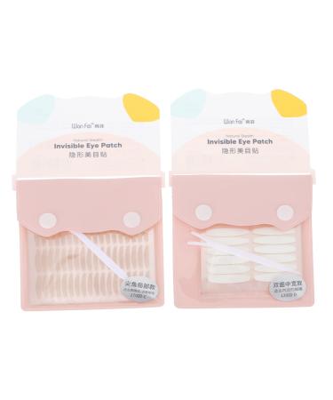 Gogogmee 2 Lace Double Eyelid Sticker Instant Eye Lift Strip Single Sided Eyelid Tape Double Sides Tape Double Side Tape Colorful Hair Big Eye Decoration Lace Eyelid Hot Melt Adhesive 8x6.5cm As Shown 1