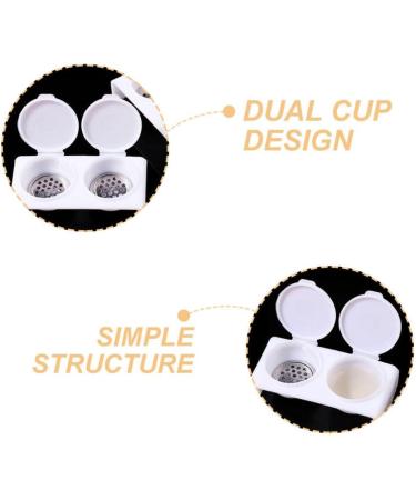 FOMIYES Double Cup Plastics Nail Art Cup Bowl Soaking Dish Dappen Dish with Lids for Mixing Acrylic Powder Liquid for Nail Art Manicures Tools - Buy Online on SooperMarket.com