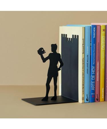 Buy Balvi Hamlet Black Metal Bookend - Unique Design for Stylish Home Organization | International Shipping Available - Buy Online on SooperMarket.com