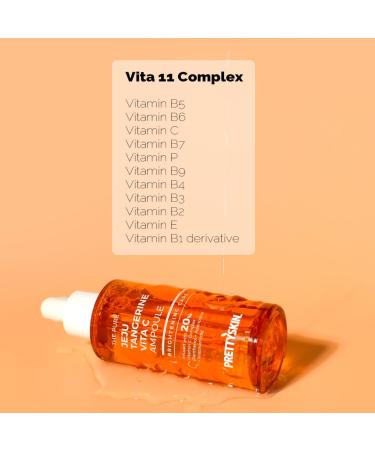 PS.PRETTYSKIN Jeju Tangerine Vitamin C Ampoule 52ml | Hydrating & Soothing Korean Skincare with Panthenol Adenosine & Niacinamide - International Shipping - Buy Online on SooperMarket.com
