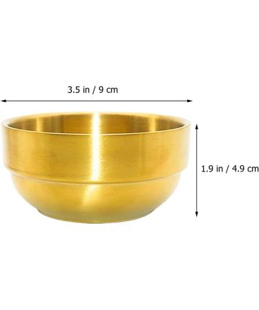 Angoily 3pcs Foam Dishwasher Tool - Man Face Stainless Steel Hairdressing Accessory Set - Golden 9x9x4.9CM - Buy Online on SooperMarket.com