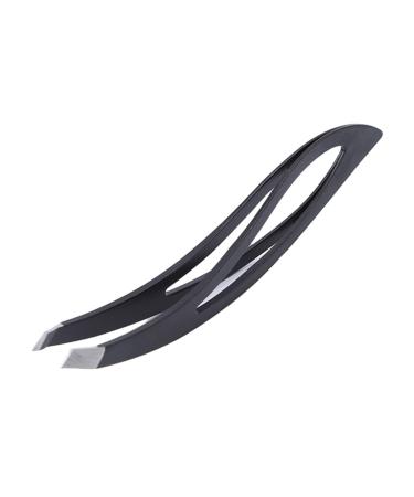 HELPFLOWER Black 1pc Eyebrow Tweezer Set for Women Precision Tweezer for Eyebrows Daily Beauty Tools