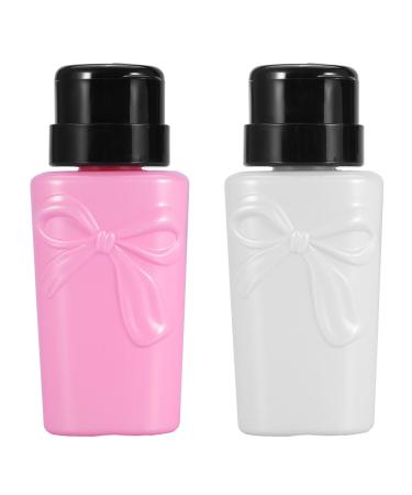 2PCs Nail Polish Remover Pump Dispenser - Portable Plastic Storage Bottle for Nail Art | Perfect Nail Tool - Buy Online on SooperMarket.com