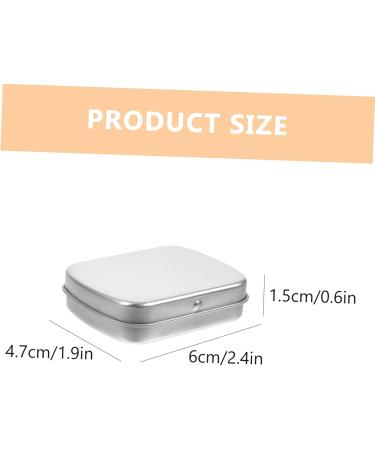 STOBOK 10pcs Boxes Mini Storage Tin Box The Christmas Candle Small Tin with Lid Storage Boxes with Lids Jar Silver 6.00X4.70X1.50CM - Buy Online on SooperMarket.com