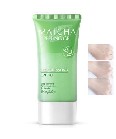 MIESCHER Matcha Facial Scrub Exfoliator Gel  Natural Exfoliating Cleanser  Moisturizing Body Face Scrub Deep Clean for Dry Skin  Blackheads  Acne Face Peeling Gel - Great Gifts For Women & Men