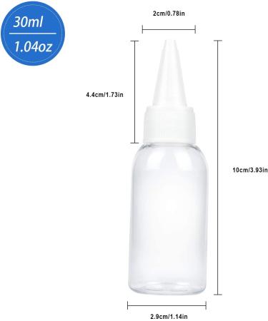 1oz Clear Plastic Bottles with Twist Top Cap 12 Pack BPA-Free - Ideal for Hair Oils - Includes 12 Labels - Buy Online on SooperMarket.com