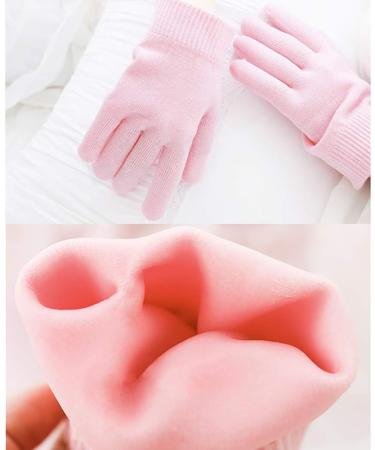 Moisturizing Spa Gloves - Unisex Pink Gel Gloves for Softening & Whitening | Best Spa Treatment - Buy Online on SooperMarket.com