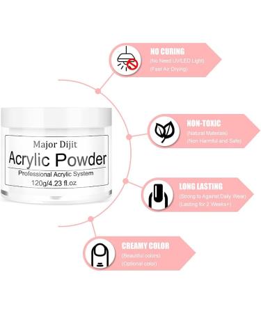 4.23oz Acrylic Powder for Long-Lasting French Manicure - Professional Crystal Polymer Nail System, No Lamp Needed (01) Nude-D - Buy Online on SooperMarket.com