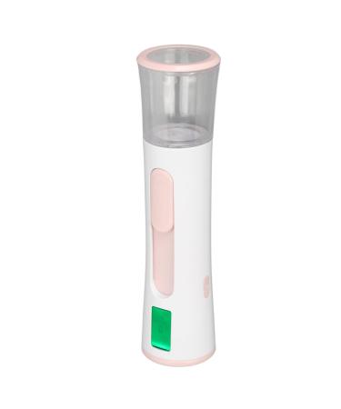 Handheld Facial Humidifier Face Mist Sprayer 180mAh Battery 30ml Capacity Double Holes Ultra-fine Sprayer for Home and Outdoor Use (Pink)