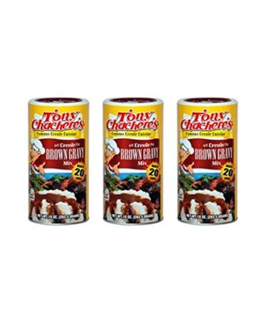 Tony Chachere Instant Gravy Mix, Instant Brown Gravy, 3 Count Brown Gravy 10 Ounce (Pack of 3)