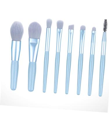 Gogogmee 8pcs Powder Brush Eyeshadow Makeup Brushes Makeup Brush for Woman Cosmetic Face Brushes Wooden Blue - Buy Online on SooperMarket.com