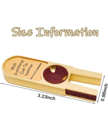 mwellewm Billiards Pool Cue Tip Shaper Tool Pool Cue Tip Scuffer Burnisher Multi Functional Cue Tip Trimmers Tapper Sander - Buy Online on SooperMarket.com