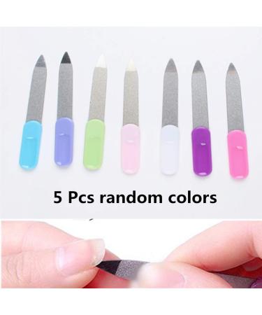 Cafurty 5pcs Metal Double Sided Nail File Set - Stainless Steel Manicure & Pedicure Tools - Buy Online on SooperMarket.com