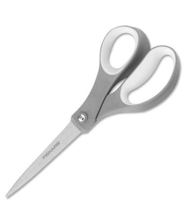 Fiskars 01-004761J Softgrip Scissors Straight Stainless Steel, 8 Inch,Gray