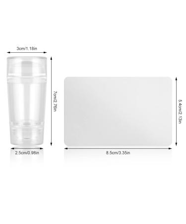 Buy Auidy 6txd Double-End Silicone Nail Art Stamper & Scraper | DIY Nail Design Tools for Perfect French Nails & Stamping | 7x3cm - Buy Online on SooperMarket.com