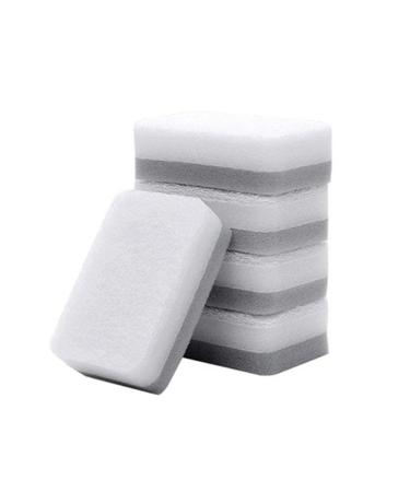 10PCS Gray Double-Sided Cleaning Sponge Household Cleaning Supplies Scouring Pad Restaurant Dropshipping Scrub Cloth