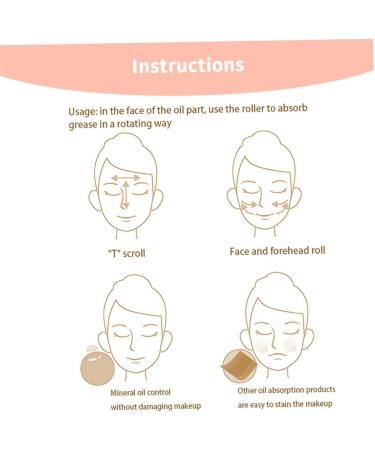 Oil Absorbing Roller - Natural Volcanic Stone Facial Oil Control Stick Mini Massager | Best for Oily Skin - Buy Online on SooperMarket.com