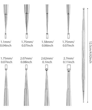 4pcs Nail Art Paint Dot Tool Set Dotting Painting Pen Polish Carving Tackle Manicure Drawing Kit for Salon Home Nail Art Professional Enthusiast(Silver Size:12.5cm) - Buy Online on SooperMarket.com