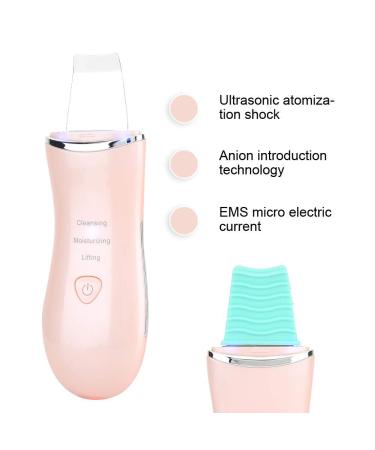 Skin Scrubber Face Spatula for Deep Facial Cleansing - Acne Extraction and Exfoliating Agent - Face Cleaning Machine in Pink - Buy Online on SooperMarket.com