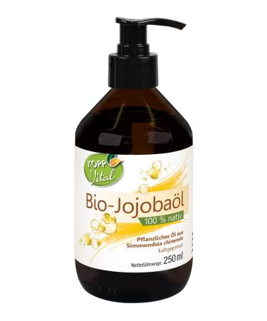 Kopp Vital Bio-Jojoba l 250ml | Vegan & 100% Organic | Moisture Regulating Plant Oil for Skin Care | Non-GMO - Buy Online on SooperMarket.com