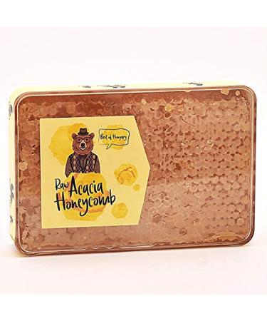 Raw Acacia Honeycomb 210g - Fresh Natural Bee Honeycomb from the Hive