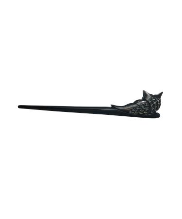 Marycrafts Buffalo Horn Owl Hair Sticks for Women - Long Hair Buns | Black - Buy Online on SooperMarket.com