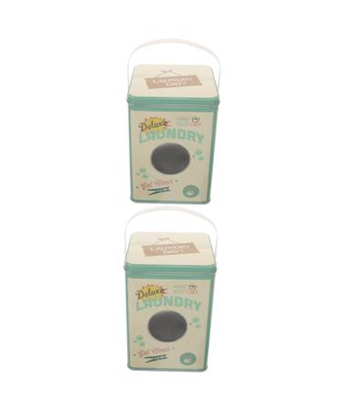 Alipis 2pcs Laundry Detergent Storage Box Washing Powder Bucket Whole Grains Plastic 22.30X15.20X15.20CMx2pcs As Shownx2pcs