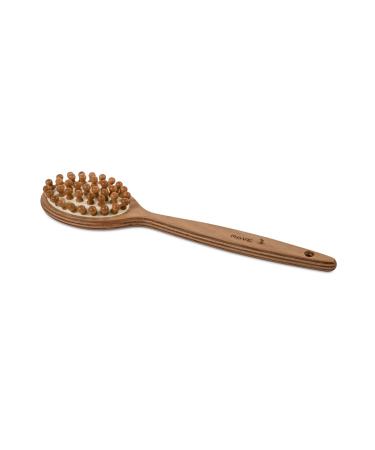 M ve Beech Plywood massage brush beech plywood with wooden knobs wood 35 x 8 cm