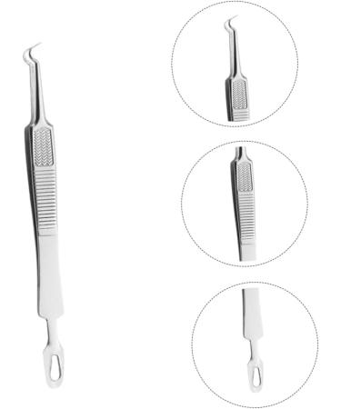 FOYTOKI 9 Pcs Clip Comedone Pimple Extractor Blackhead Tweezers Tool Blackheads Silver Stainless Steel - Buy Online on SooperMarket.com