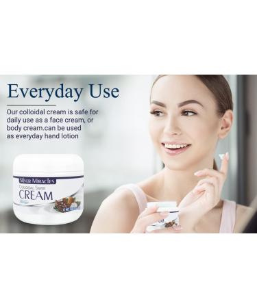 Silver Miracles Colloidal Silver Cream 4oz | Skin Healing, Moisturizing, Handmade in USA | 99.999% Pure Silver | Scent & Dye Free - Buy Online on SooperMarket.com