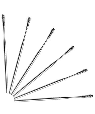 Spring Ear Pick 6pcs Ear Pick Ear Cleaning Tool Earwax Catcher Earwax Cleaning Tools Stainless Steel Ear Removal Tool Silver Spiral Ear Scoop
