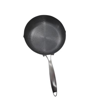 ABOOFAN Work on Pans Griddle Pan Non Stick Cooking Utensils Flat Skillet Honeycomb Wok Everyday Pan Wok Stir-Fry Pan Frying Pan/pan Accessories with Wok Household China 26c Stainless Steel