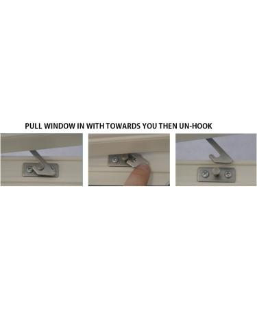 UPVC Window Restrictor Hook - Left Handed Child Safety Lock Catch - Buy Online on SooperMarket.com