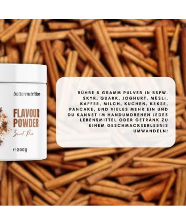 Premium Vegan Flavor Powder - Calorie-Reduced Aroma | Cinnamon | Zero Calorie 200g | Better Nutrition - Buy Online on SooperMarket.com