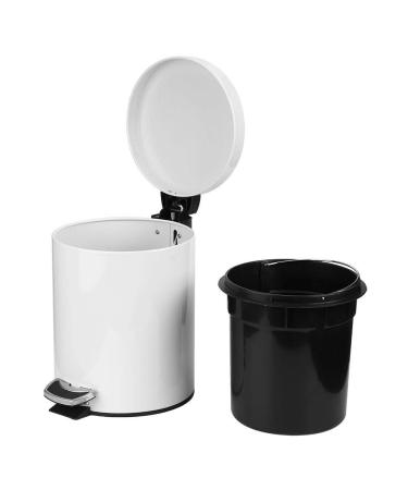 Trash Can 5L Large Capacity Personalized Stylish with Stainless Steel Step for Office Bathroom Kitchen Hotel Garbage Container