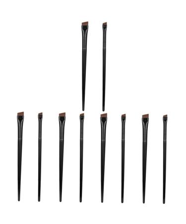 FRCOLOR 15 Sets Eyeliner Brush Makeup Brush Cosmetology Kit Women s Suits Ladies Suits Brow Brush Brow Brush Angled Precision Eyeliner Makeup Tool Miss Powder Bevel Wood 14X1.5CMx5pcs Blackx5pcs