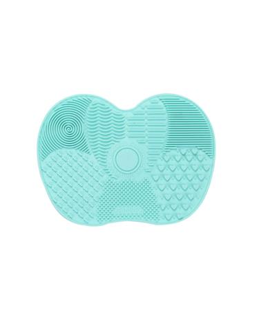 Dajidafu Women Eyeshadow Foundation Concealer Makeup Brush Cleaning Mat Hotel Portable Nonslip Eyebrow Pen Silicone Washing Pad Green