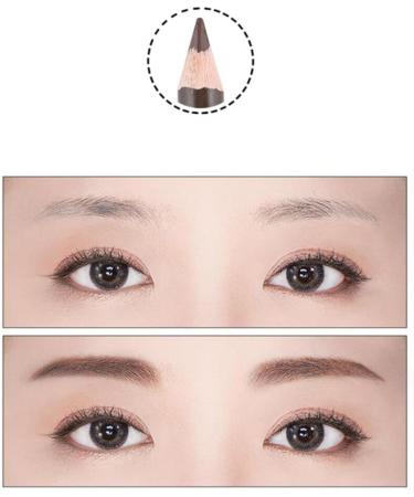 Baluue 2pcs Eeyebrow Pen with Brush Eyebrow Definer Pencil Eyebrow Makeup Long Lasting Waterproof Dark Coffee 3# 1 count (Pack of 1) Dark Coffee 3 - Buy Online on SooperMarket.com