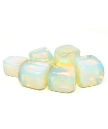 6 pcs Opalite Crystal Tumbled Stone Lot Natural Gemstones in Gift Pouch/Rocks for Crystal