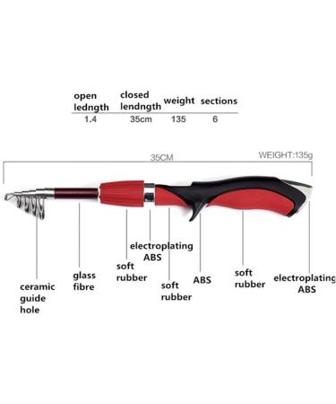 BESTEU Portable Mini Telescopic Fishing Rod & Reel Set - Compact Fishing Tackle Gear for Anglers Worldwide - Buy Online on SooperMarket.com