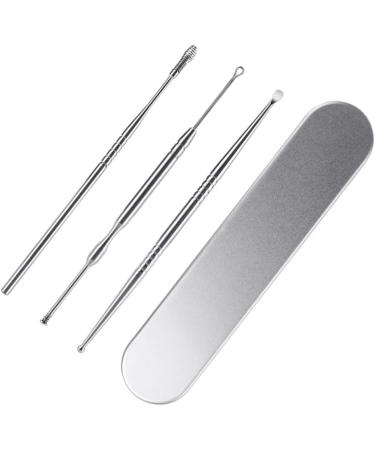 3pcs Stainless Steel Ear Cuffs Ear Cleaner Set with Ear Wax Remover - Silver - Buy Online on SooperMarket.com