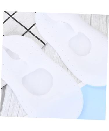 Gadpiparty 1 Pair Silicone Foot Sleeve Breathable Hole and Silicone Socks Waterproof Beach Heel Crack- Proof Sleeve Silicone moisturizing Socks Gel Toe Sock casing White Floor Men and Women White S - Buy Online on SooperMarket.com