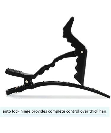 10x Crocodile Hair Clips - Professional Styling Barrettes for Thick Hair with Nonslip Grip - Salon Quality - Black - Buy Online on SooperMarket.com