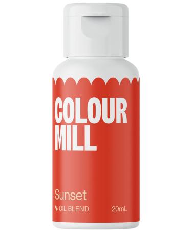 Color Mill Oil Blend Food coloring on an oil -based sunset - food colors for chocolate fondant cupcakes cakes baking macaron - food coloring for tortendeco - 20ml sunset 20 ml