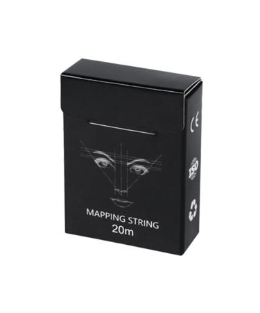 BELLIFFY 1box Eyebrow Drawing Tool Ink Eyebrow Tattoos Ruler Brow Mapping Wire Ruler 6x4.5cm Black