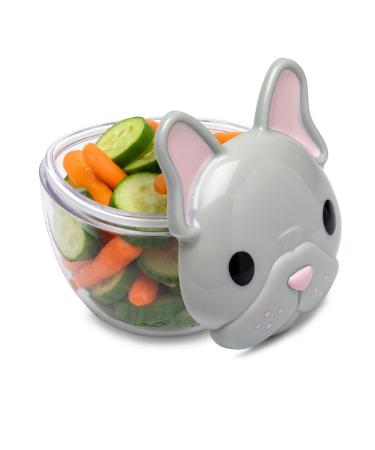Melii 10200 French Bulldog Snack Storage Container Plastic Grey 10100-200-300