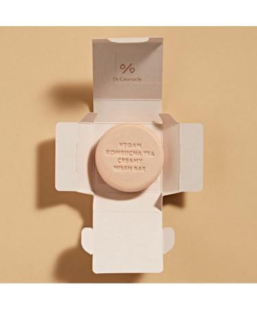 Dr.Ceuracle Vegan Kombucha Tea Creamy Wash Bar - Low pH Cleanser for Face, Hair & Body | Hydrating Soap with AHA for Gentle Exfoliation | Paraben-Free - Buy Online on SooperMarket.com