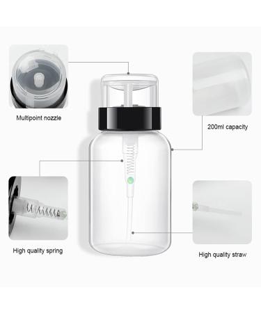 2 Pack 200ml Pump Dispenser - Nail Polish Remover Bottle for Nail Art Tool Set | Pum Pum Pum Pleple - Buy Online on SooperMarket.com
